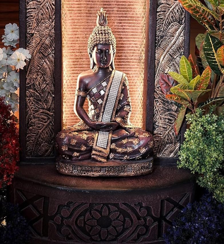 Slate Buddha 4ft Water Fountain for Home, Indoor Big Size Fountain, Garden, vastu