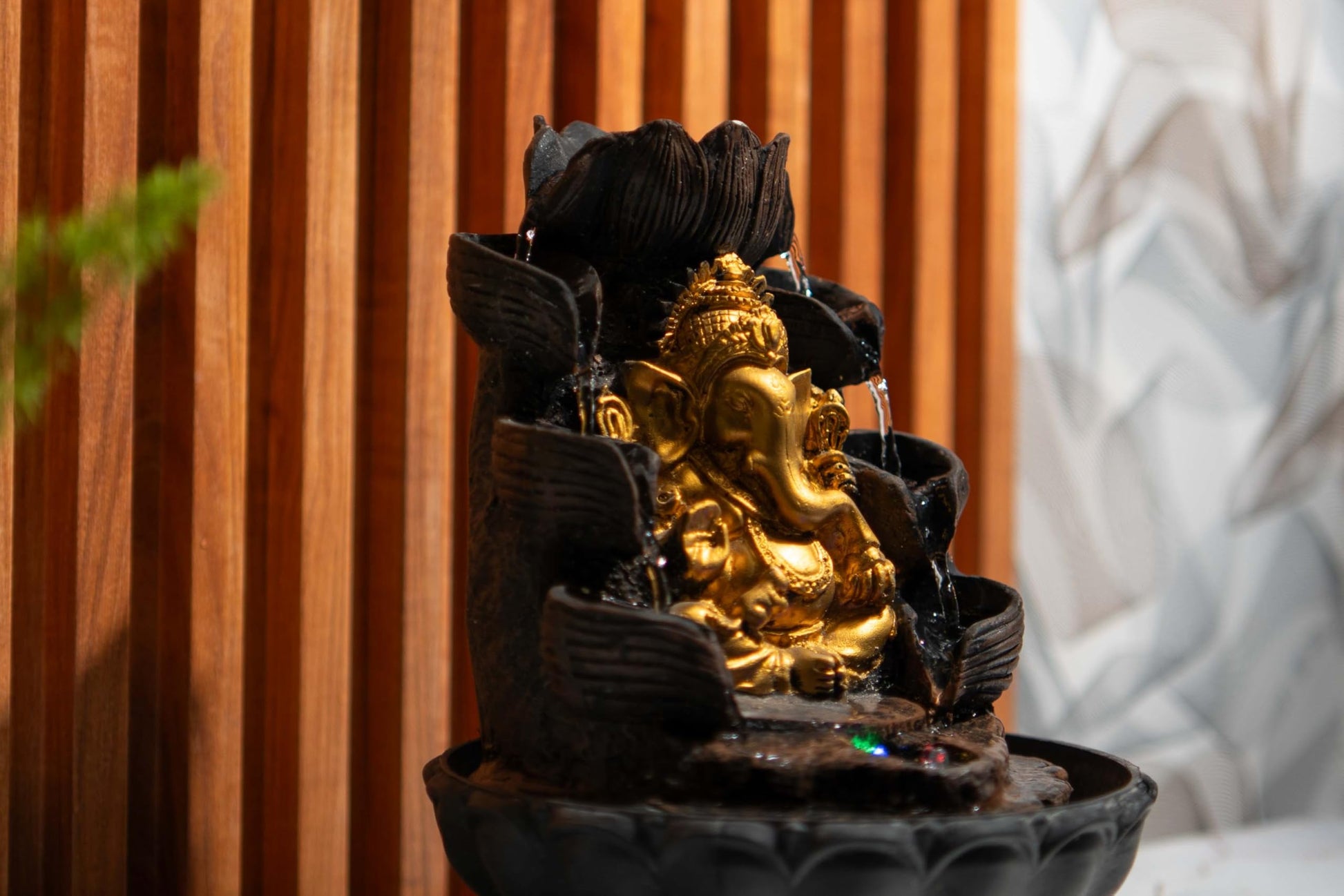 10 Inch Mini Ganesha Table top Water Fountain for Home and Office | |Living Room Decor| Gift Items | Home & Office Decor