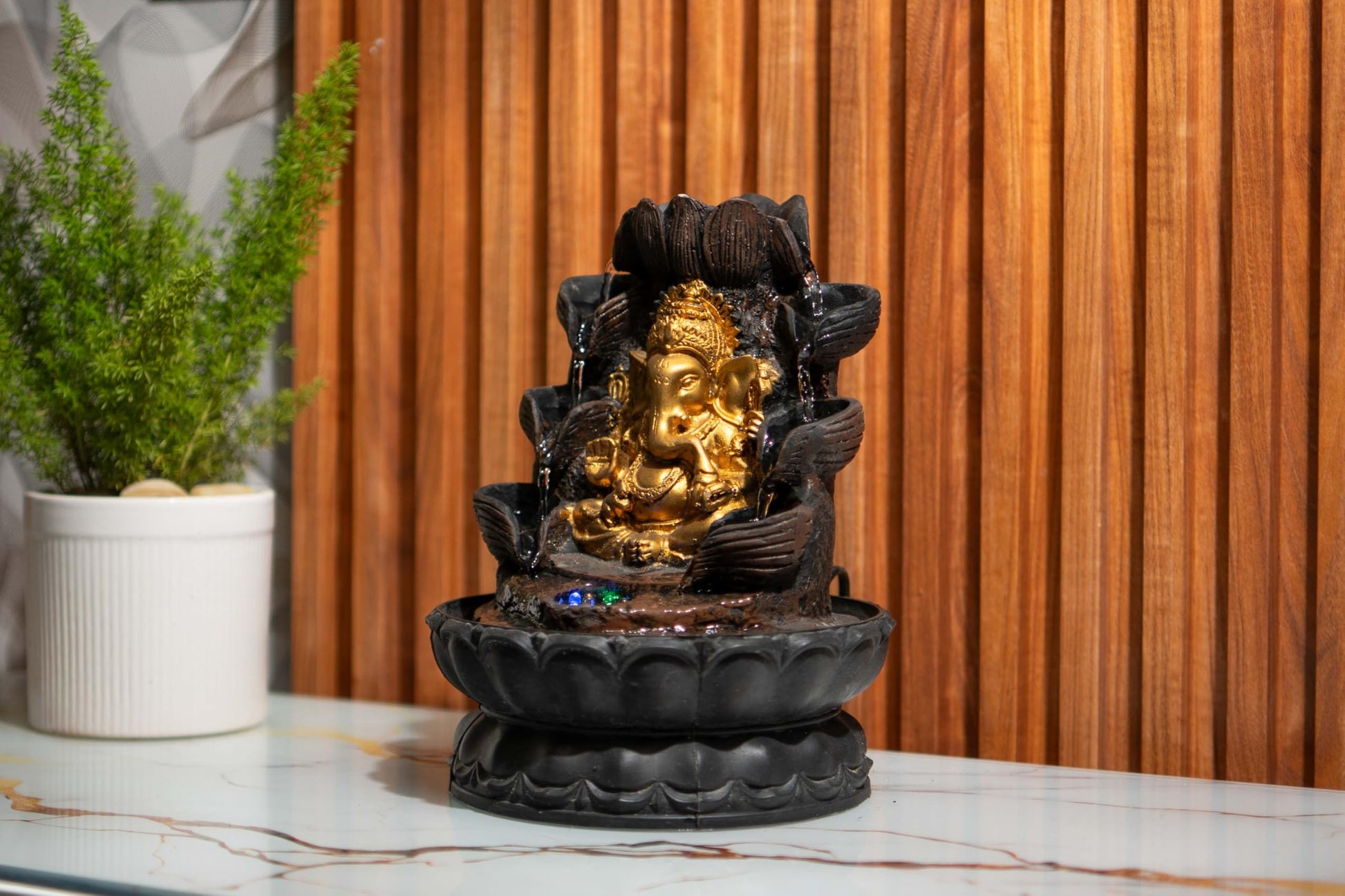 10 Inch Mini Ganesha Table top Water Fountain for Home and Office | |Living Room Decor| Gift Items | Home & Office Decor