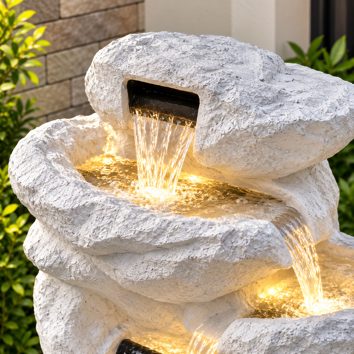 Rainforest Waterfall Fountain - Large Size for Home, Garden & Vastu Harmony