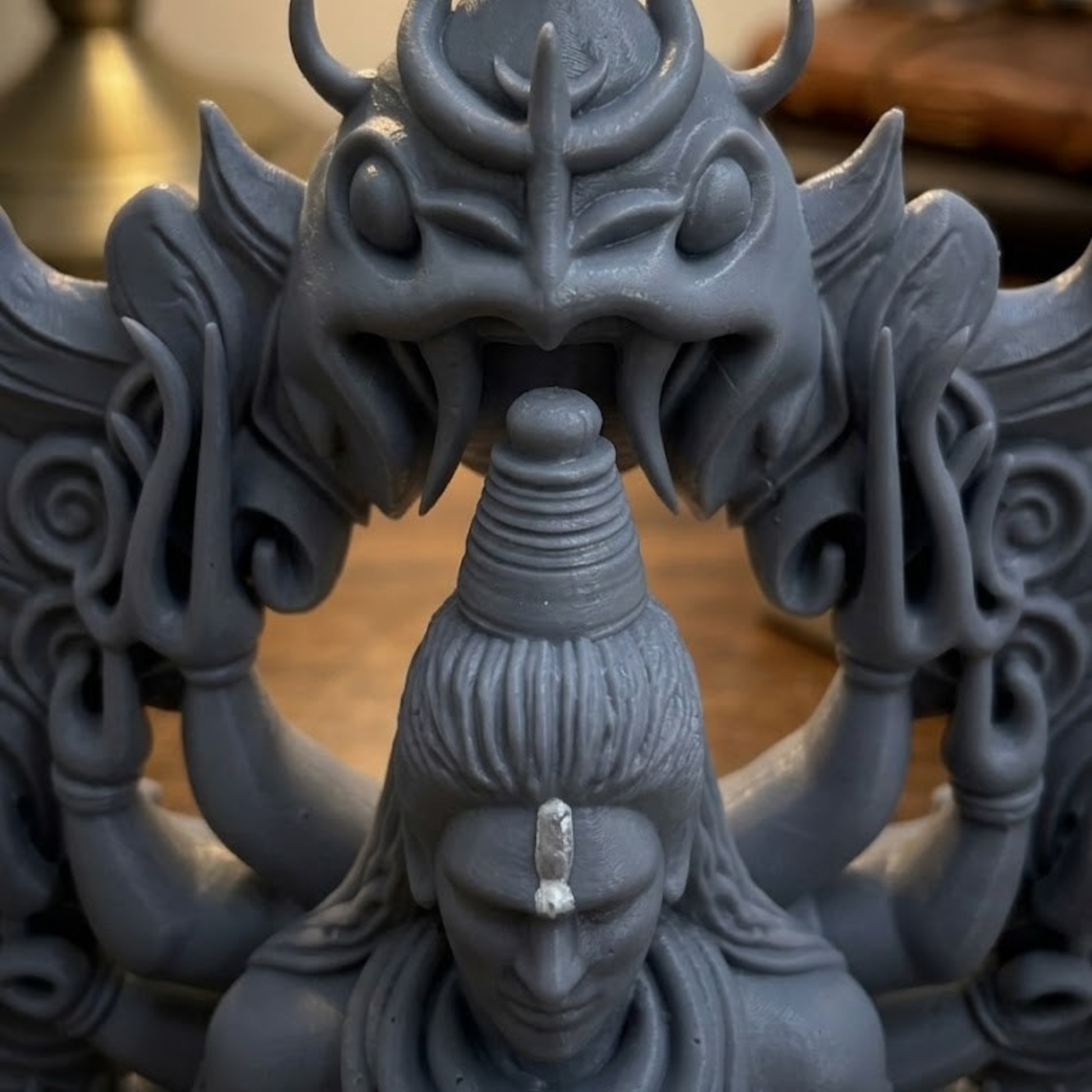 3D Printed Shiva Idol – Grey Colour – Car Dashboard & Puja Ghar