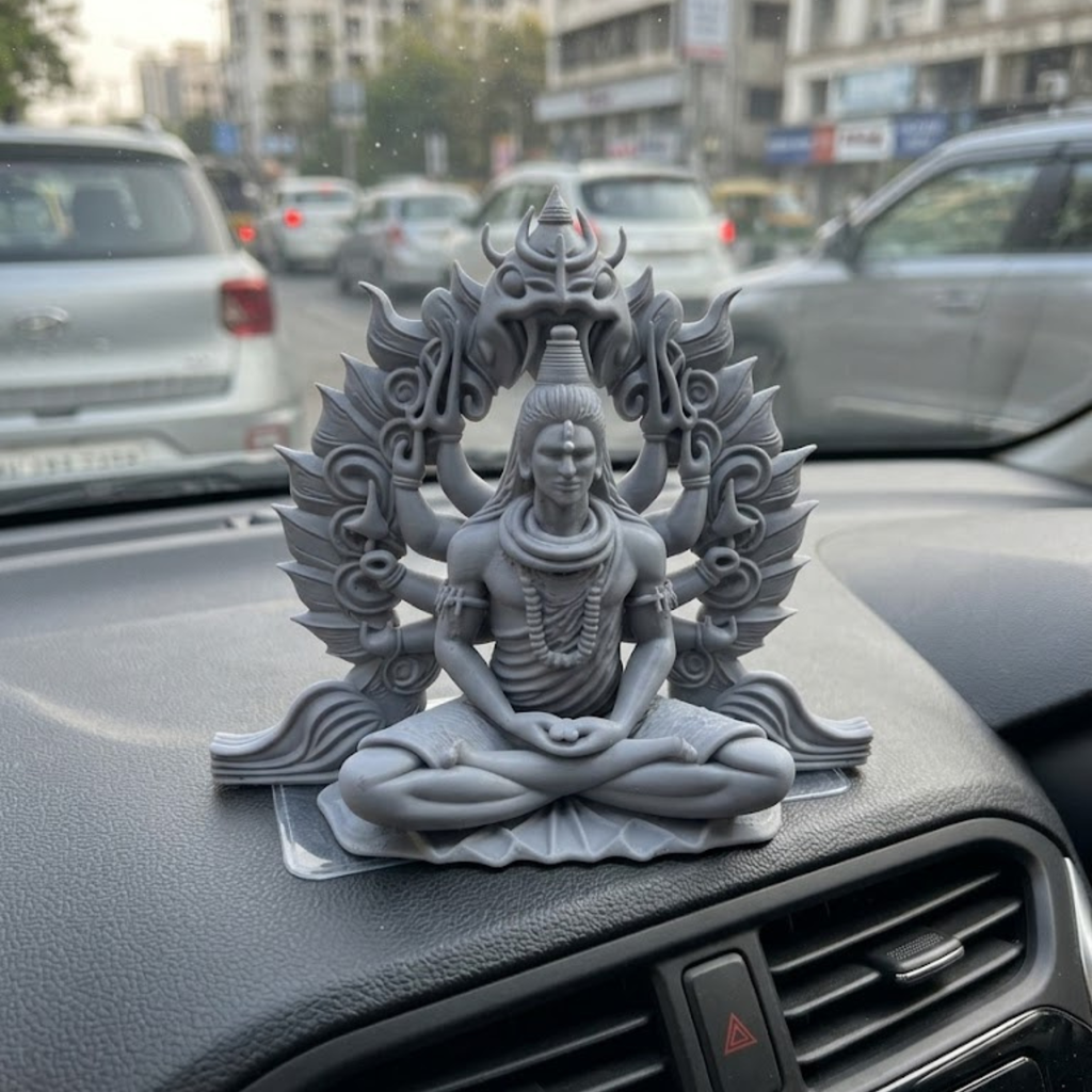 3D Printed Shiva Idol Grey – Gifting – Expleasia India