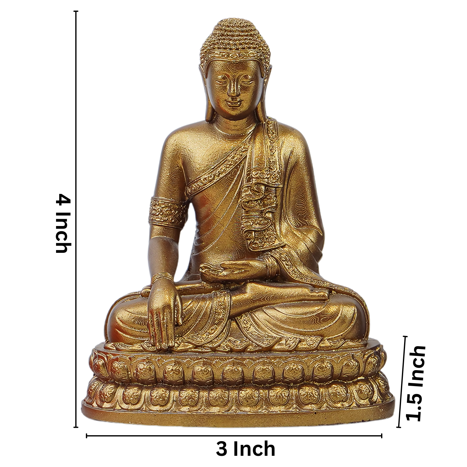 Decorative Lord Buddha Idol Showipece for Car deshboard, Office Table and Home Temple, Gift Item