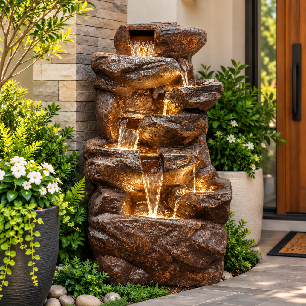 Rainforest Waterfall Fountain for Home | Indoor Décor | EXPLEASIA