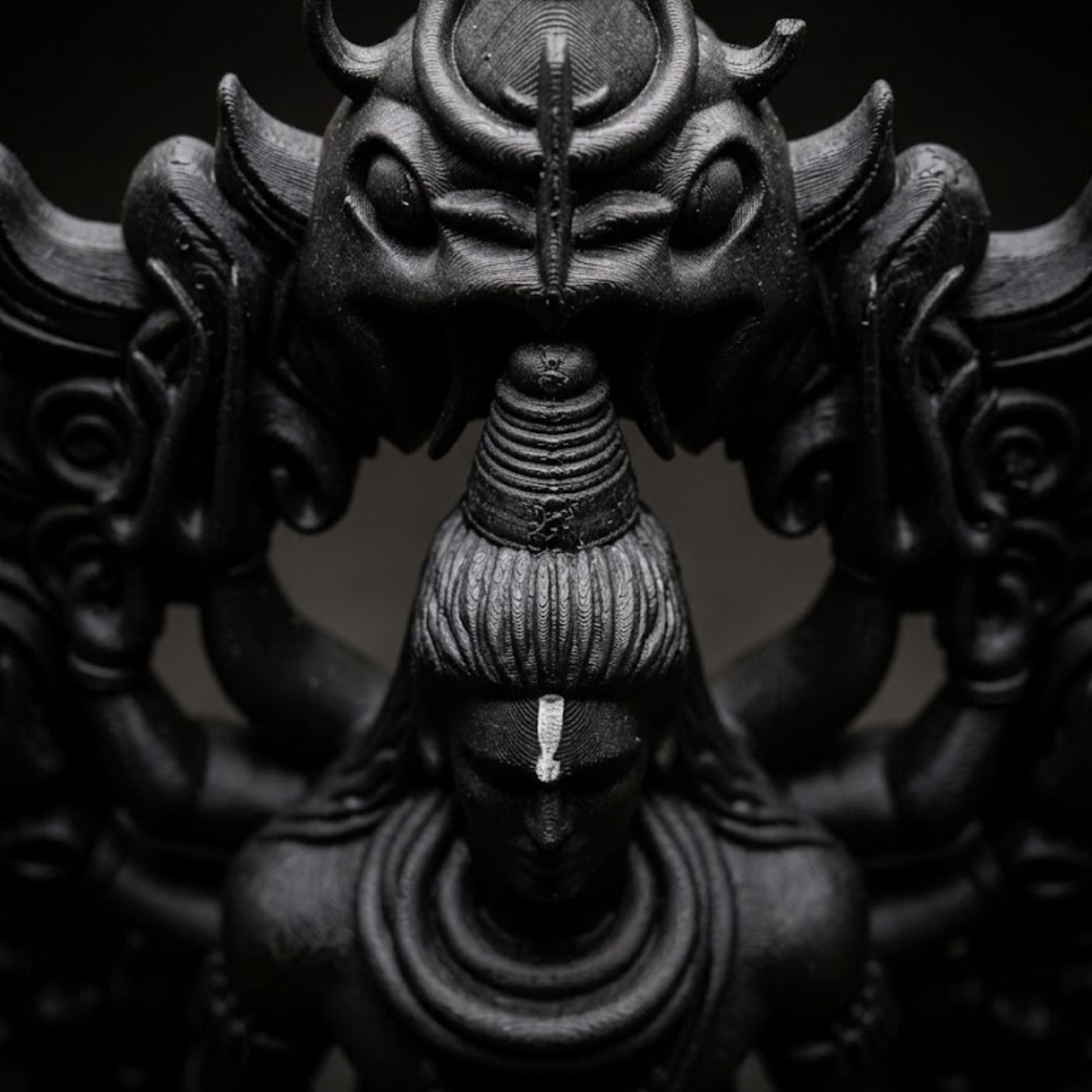 3D Printed Shiva Idol – Black Colour – Car Dashboard & Puja Ghar