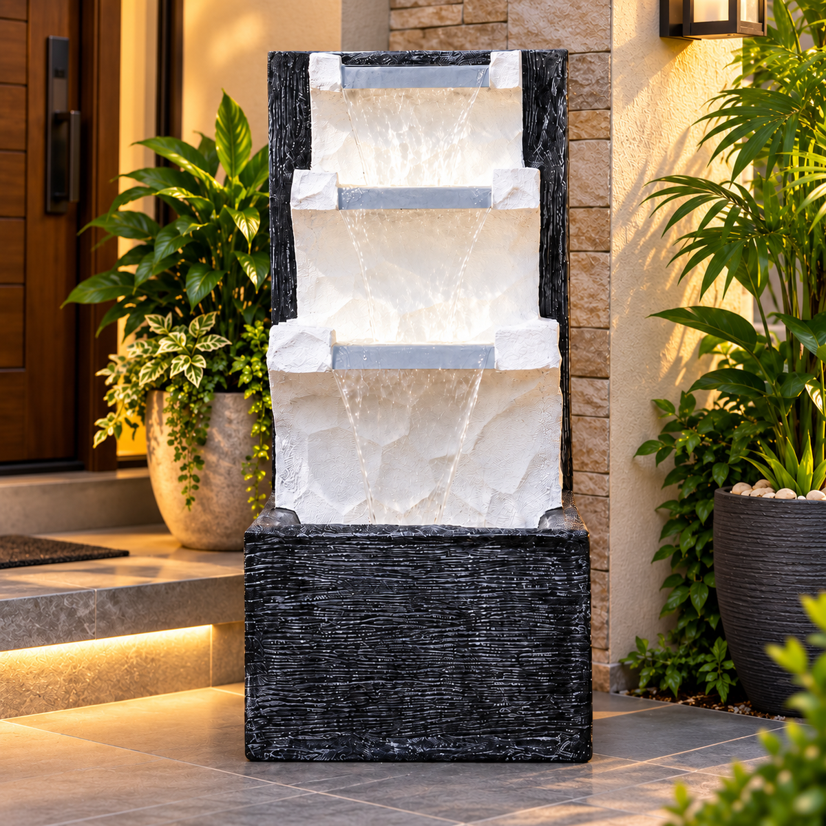 Large Wall Back Water Fountain for Home | EXPLEASIA