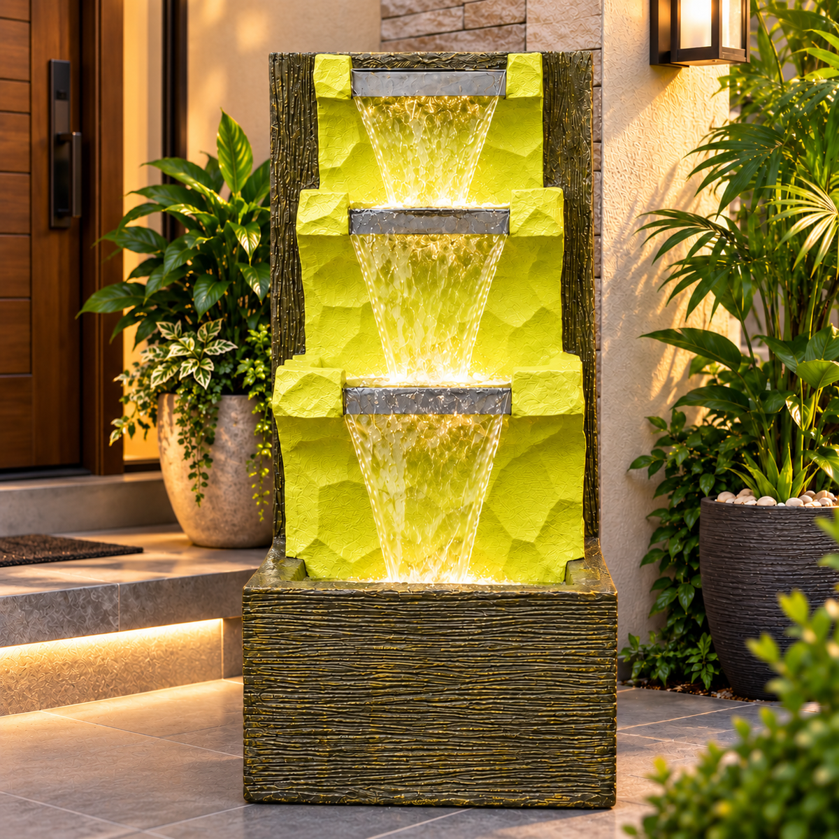 Large Wall Back Water Fountain for Home | EXPLEASIA