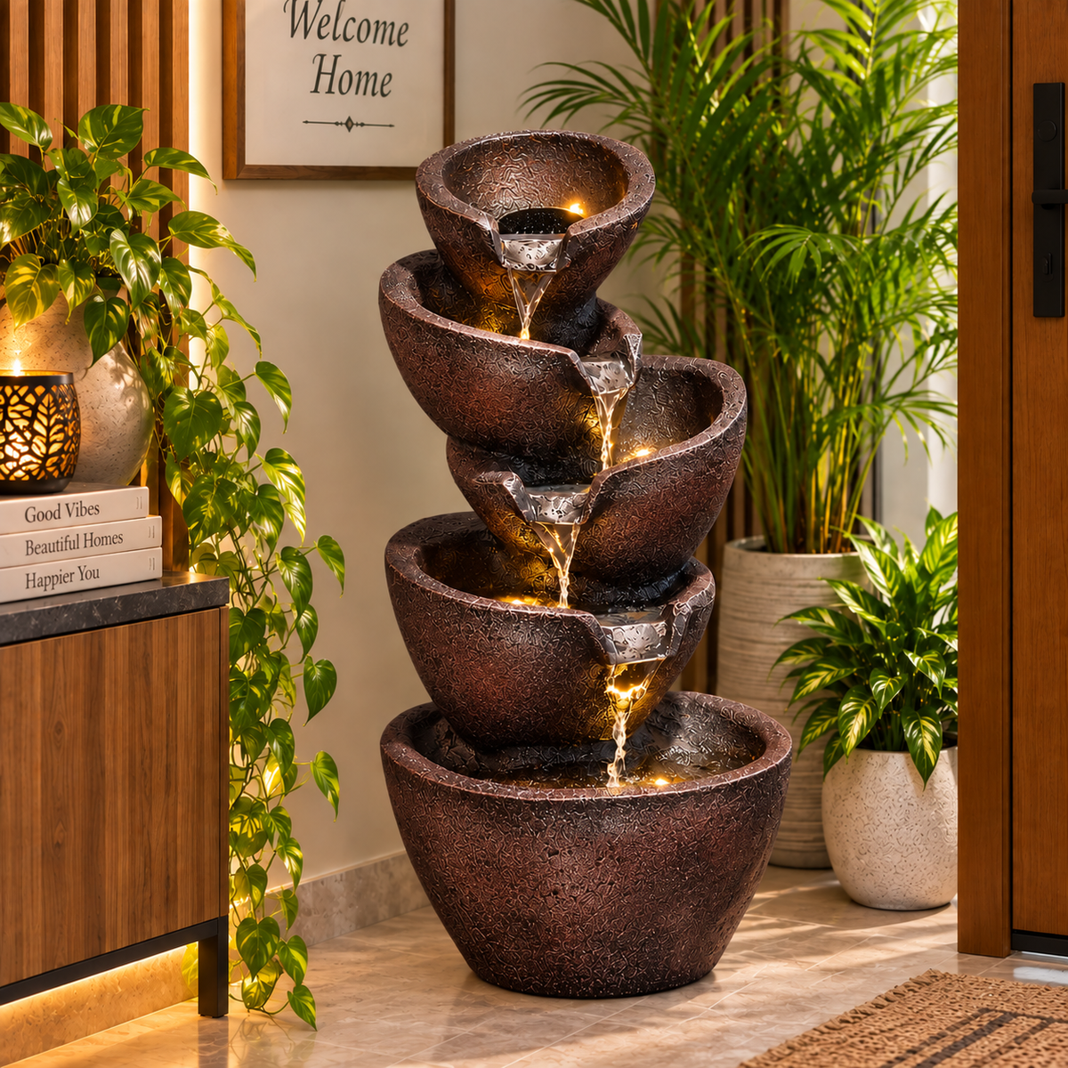 EXPLEASIA 5-tier Stacked Pot Water Fountain – product image 26