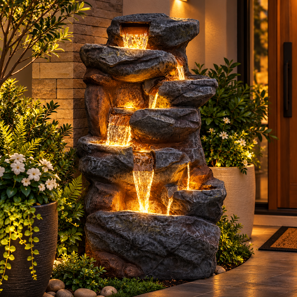 Rainforest Waterfall Fountain for Home | Indoor Décor | EXPLEASIA