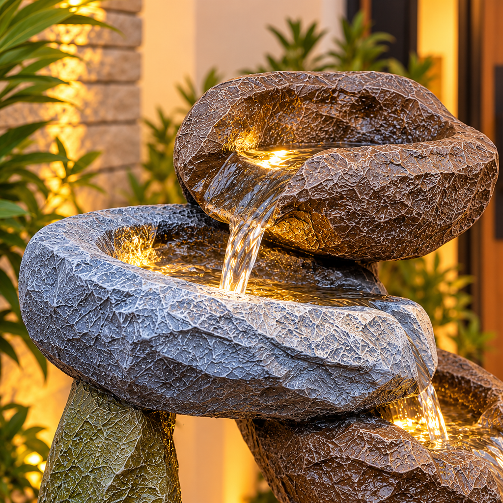 Resting Rock Water Fountain for Home | Indoor & Covered Outdoor