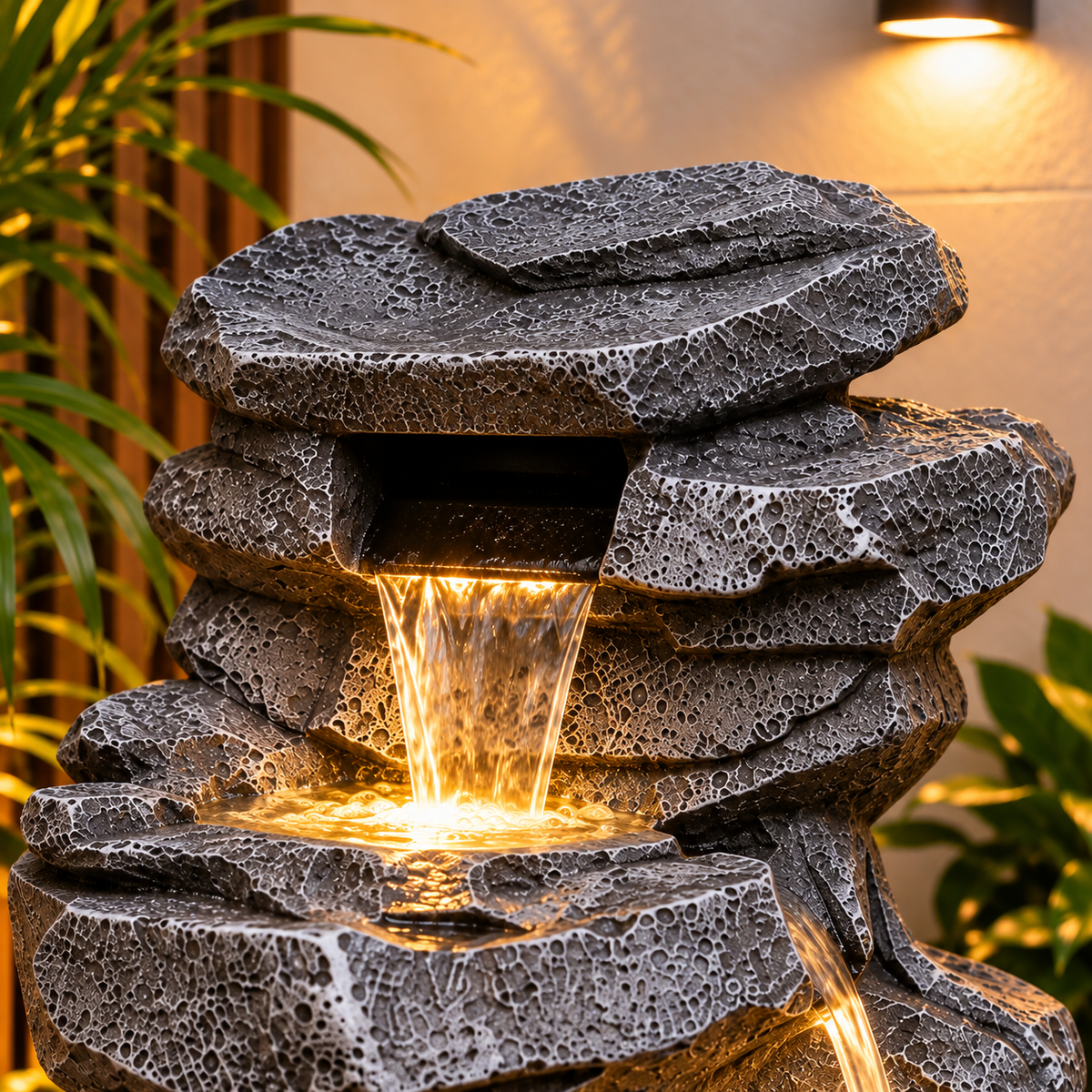 Rock Waterfall Fountain – Big Size | Indoor & Covered Outdoor Décor
