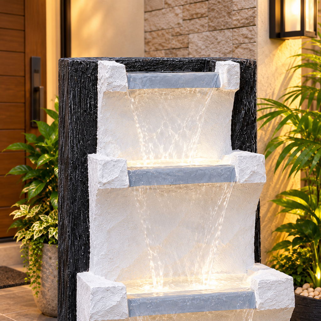 Large Wall Back Water Fountain for Home | EXPLEASIA