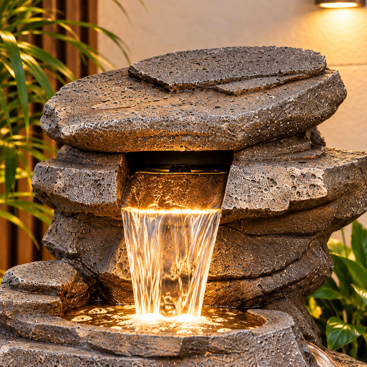 Rock Waterfall Fountain – Big Size | Indoor & Covered Outdoor Décor