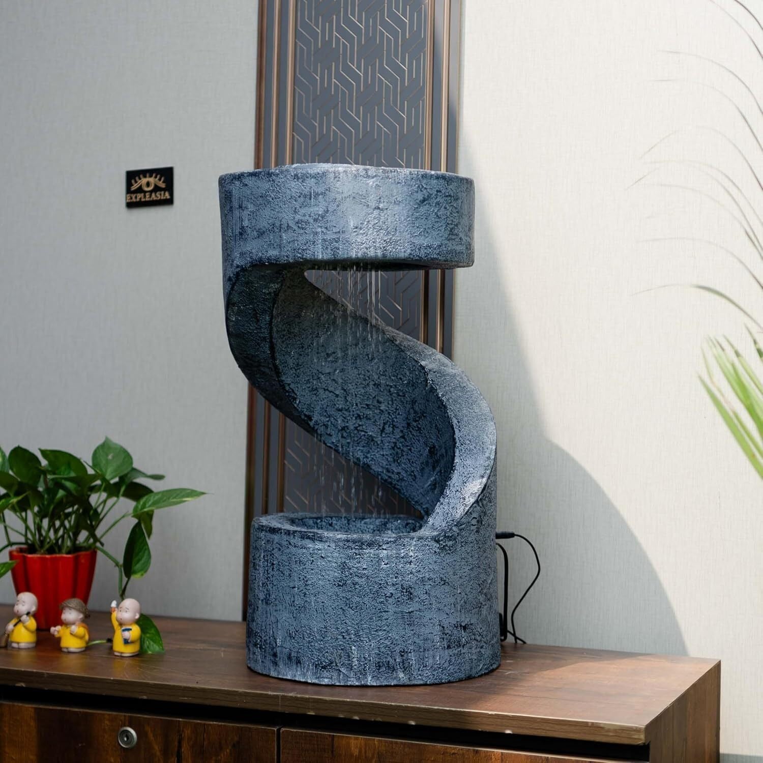 Spiral Table Desk-Top Indoor Fountain, Water Fountain For Garden, Water Fountain For Home Vastu, Fountain For Home Décor Waterfall