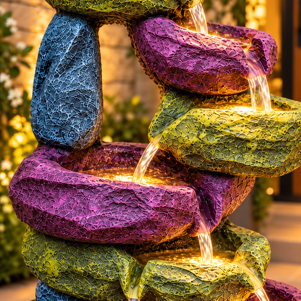 Resting Rock Water Fountain for Home | Indoor & Covered Outdoor