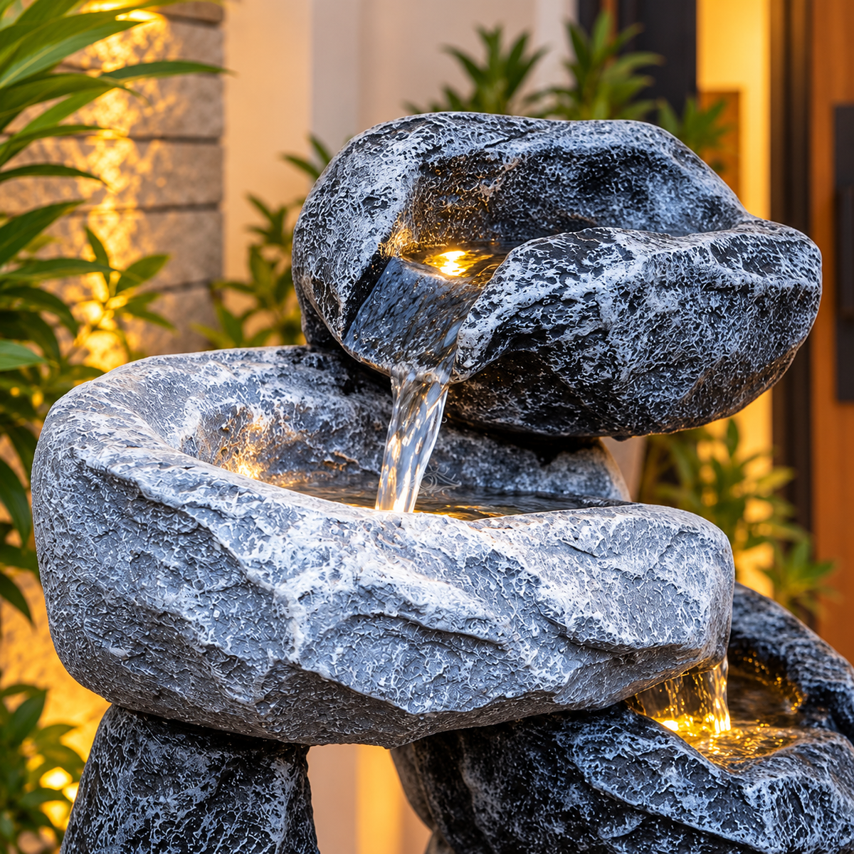 Resting Rock Water Fountain for Home | Indoor & Covered Outdoor