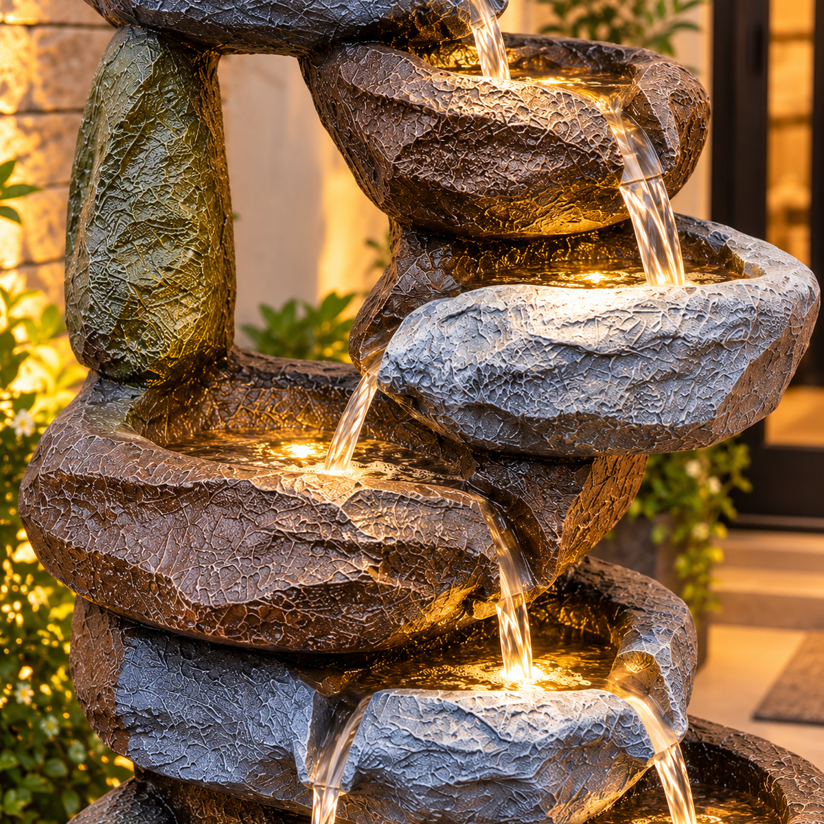 Resting Rock Water Fountain for Home | Indoor & Covered Outdoor