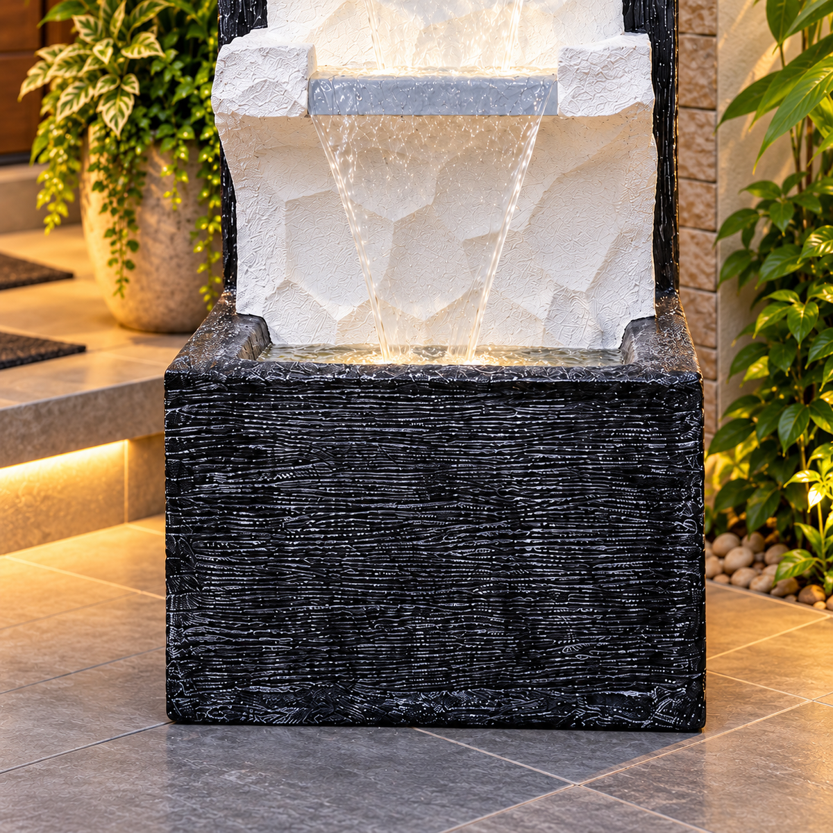 Large Wall Back Water Fountain for Home | EXPLEASIA