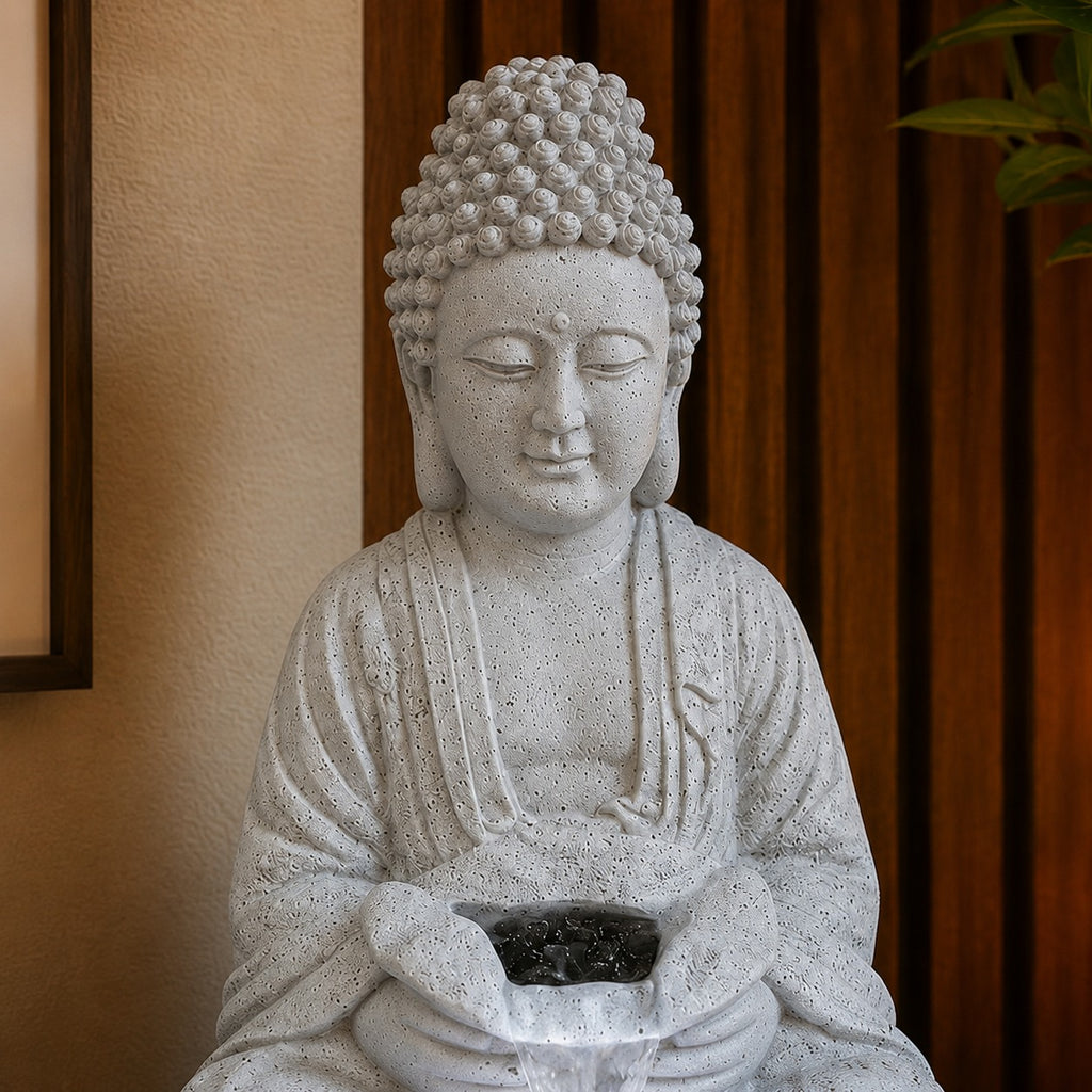 2ft Lotus Buddha Water Fountain for Serene Home & Office Decor