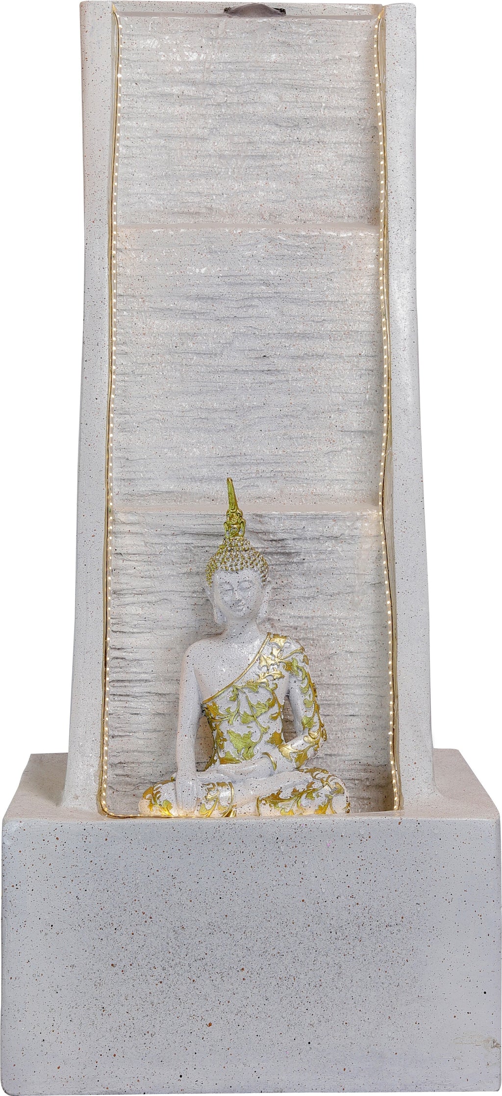 3 Step Slate Buddha Water Fountain for Home, Garden, Indoor Fountain Big Size, vastu, Buddha Water Fountain Indoor Home décor
