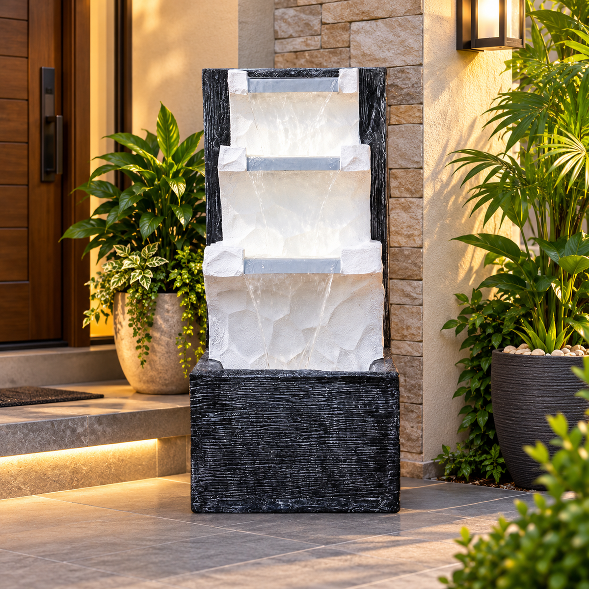 Large Wall Back Water Fountain for Home | EXPLEASIA