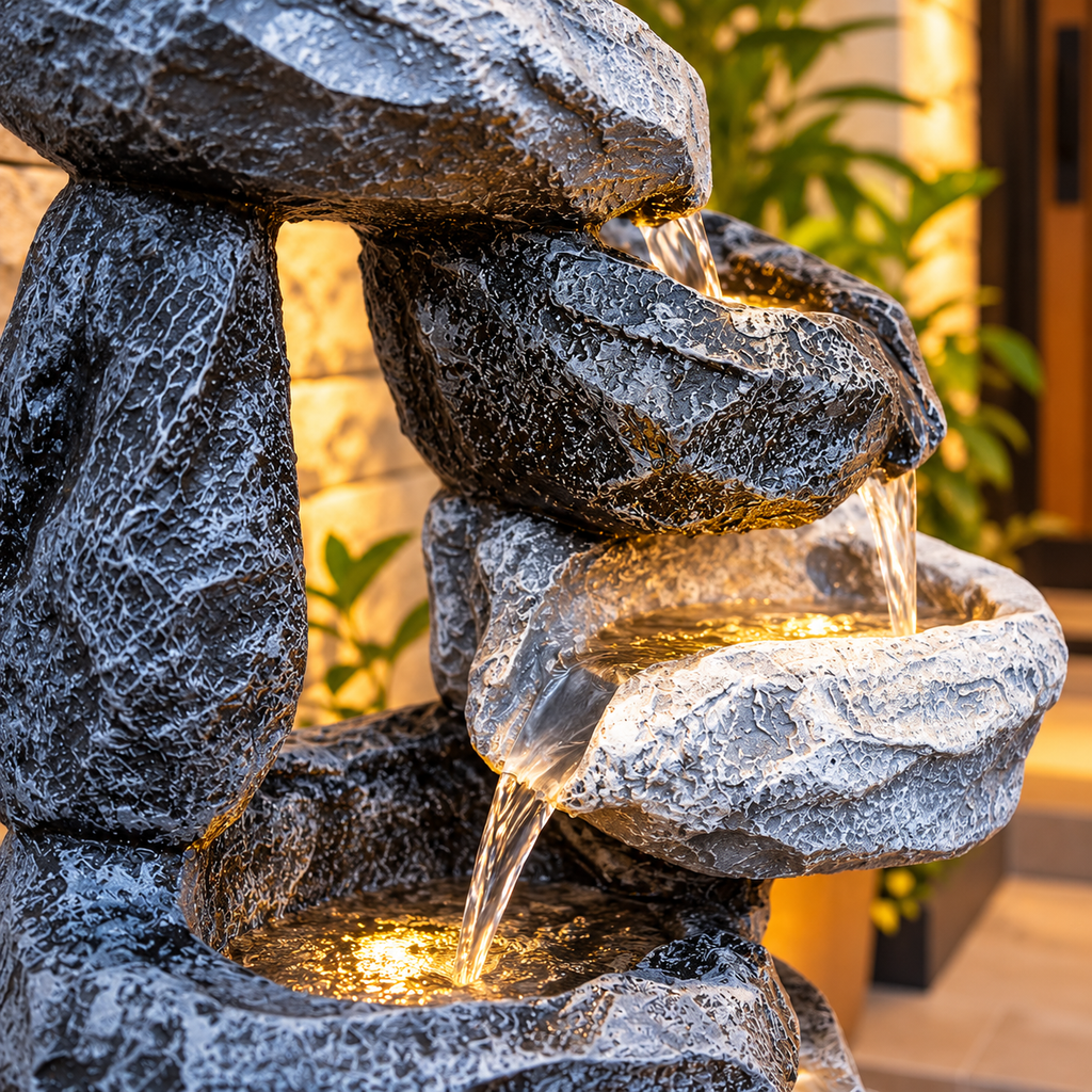 Resting Rock Water Fountain for Home | Indoor & Covered Outdoor