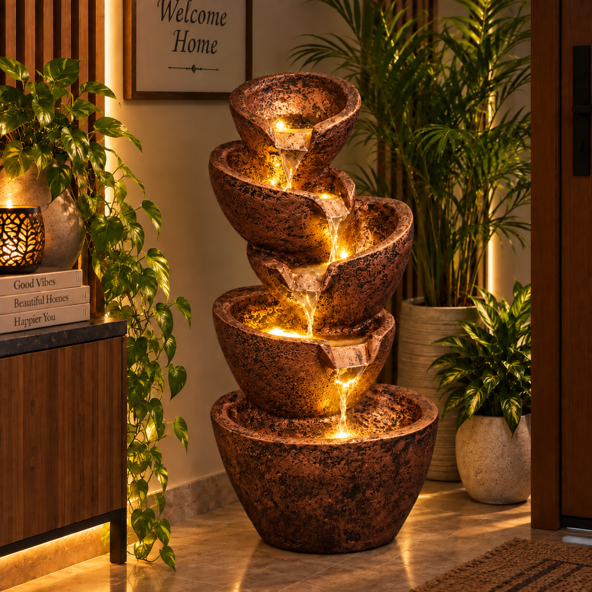 EXPLEASIA 5-tier Stacked Pot Water Fountain – product image 34
