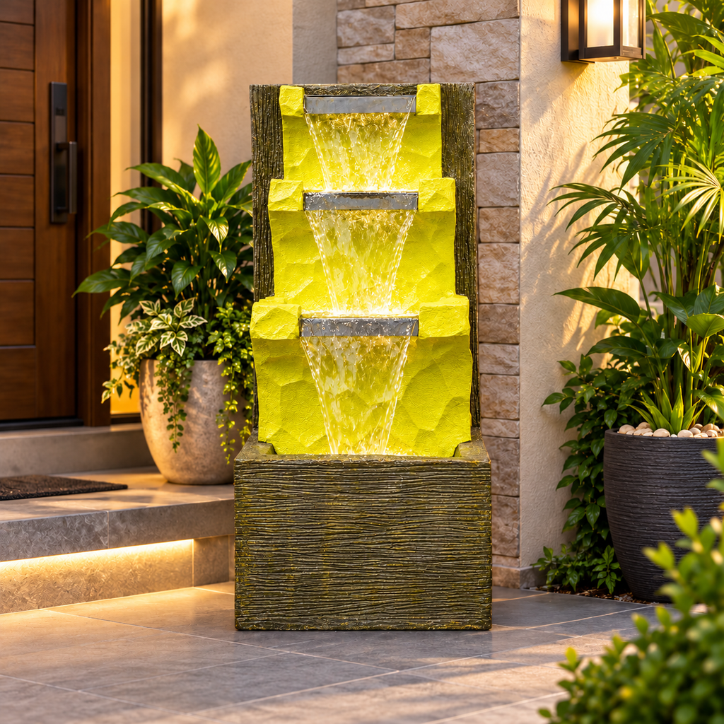 Large Wall Back Water Fountain for Home | EXPLEASIA
