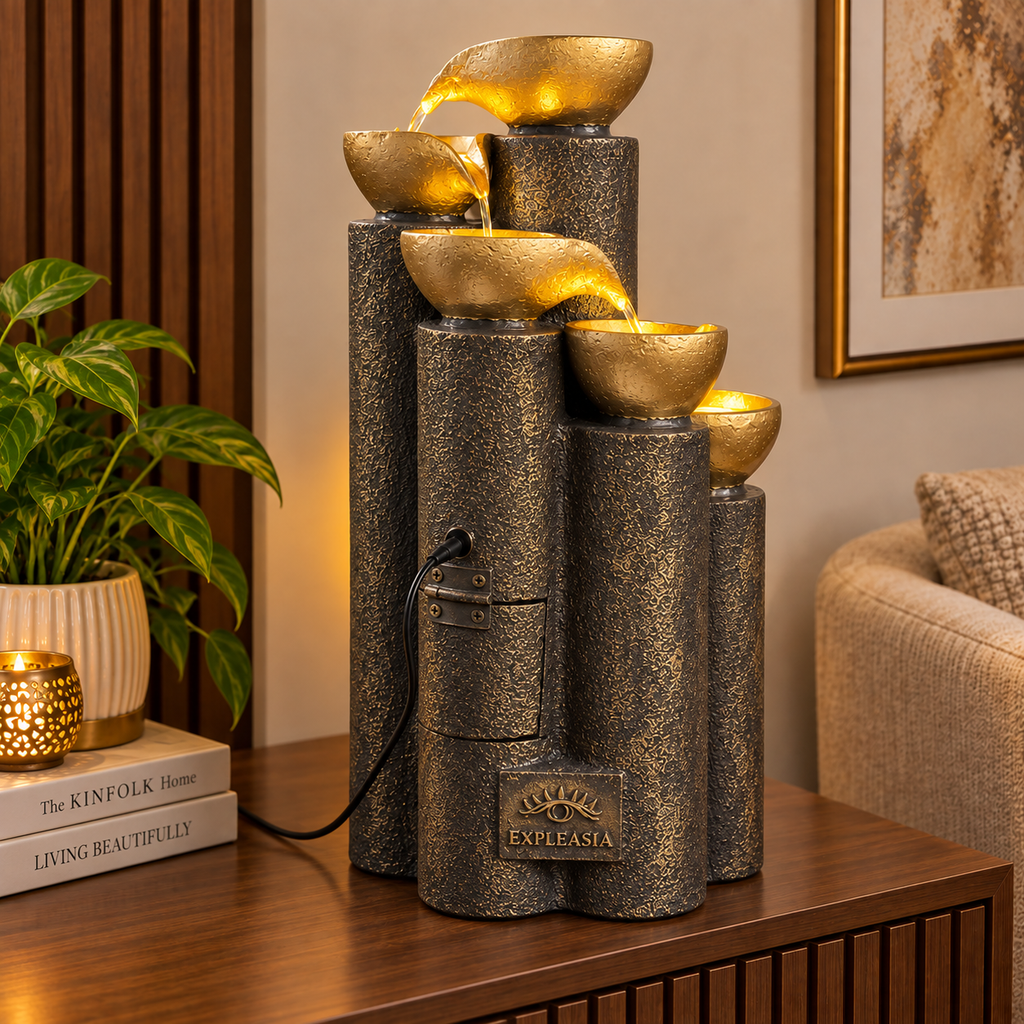 Bamboo Buddha Water Fountain – Elegant Décor for Home, Garden & Vastu
