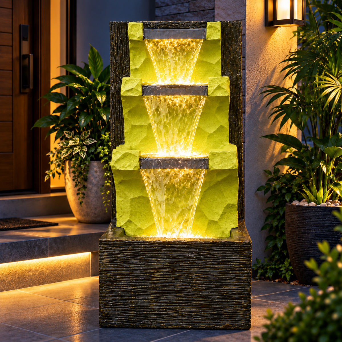 Large Wall Back Water Fountain for Home | EXPLEASIA
