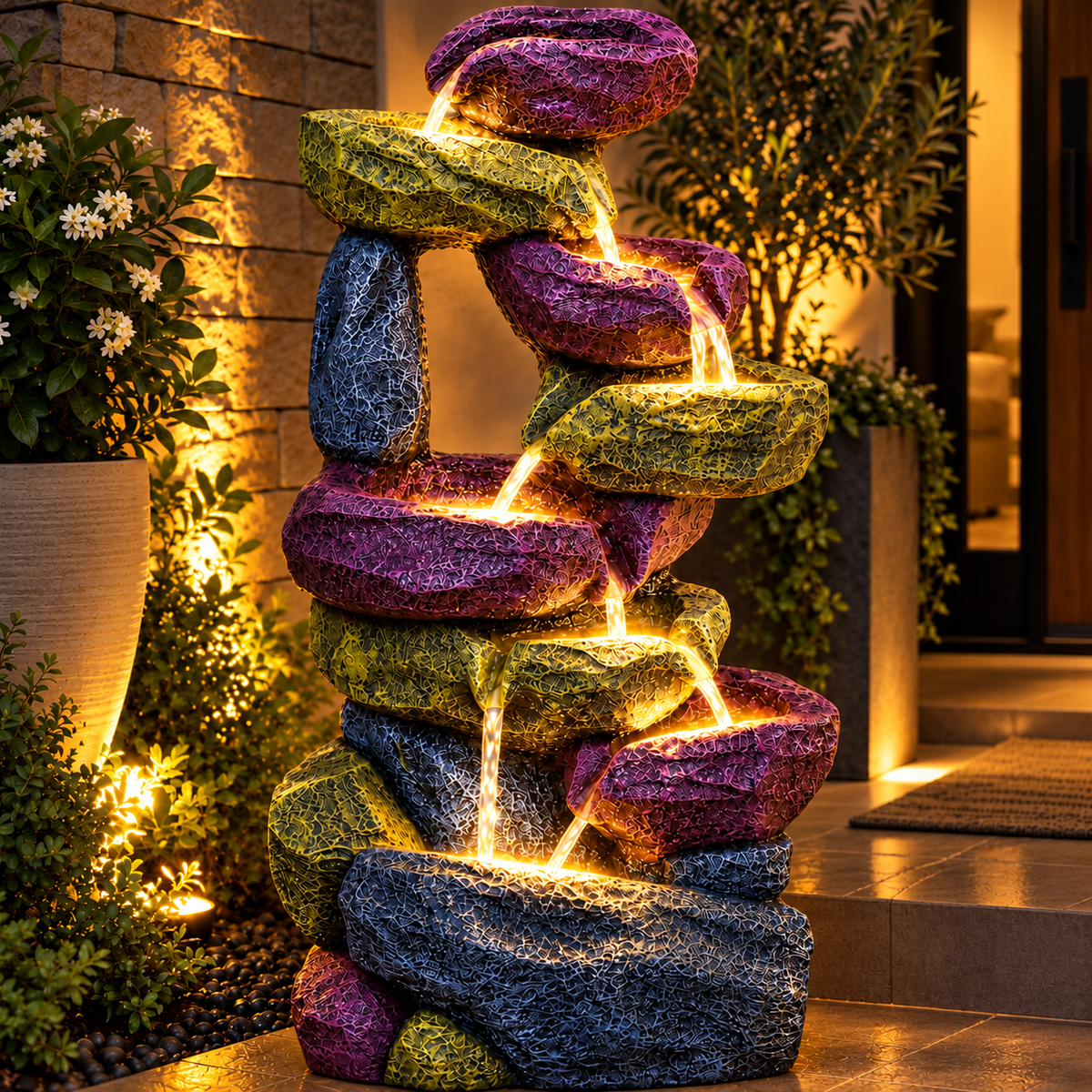 Resting Rock Water Fountain for Home | Indoor & Covered Outdoor