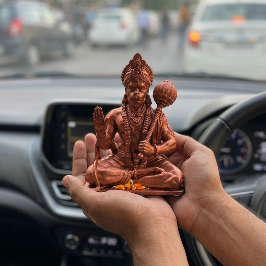 3D Printed Lord Hanuman Idol – Side View – Expleasia India