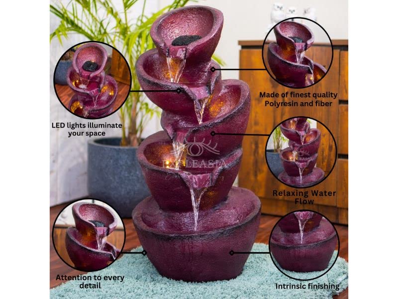 Stacked Pot Water Fountain for Home, Water Fountain for Garden, Water Fountain for Living Room, Water Fountain for Home vastu, Fountain, Fountain for Home décor Waterfall