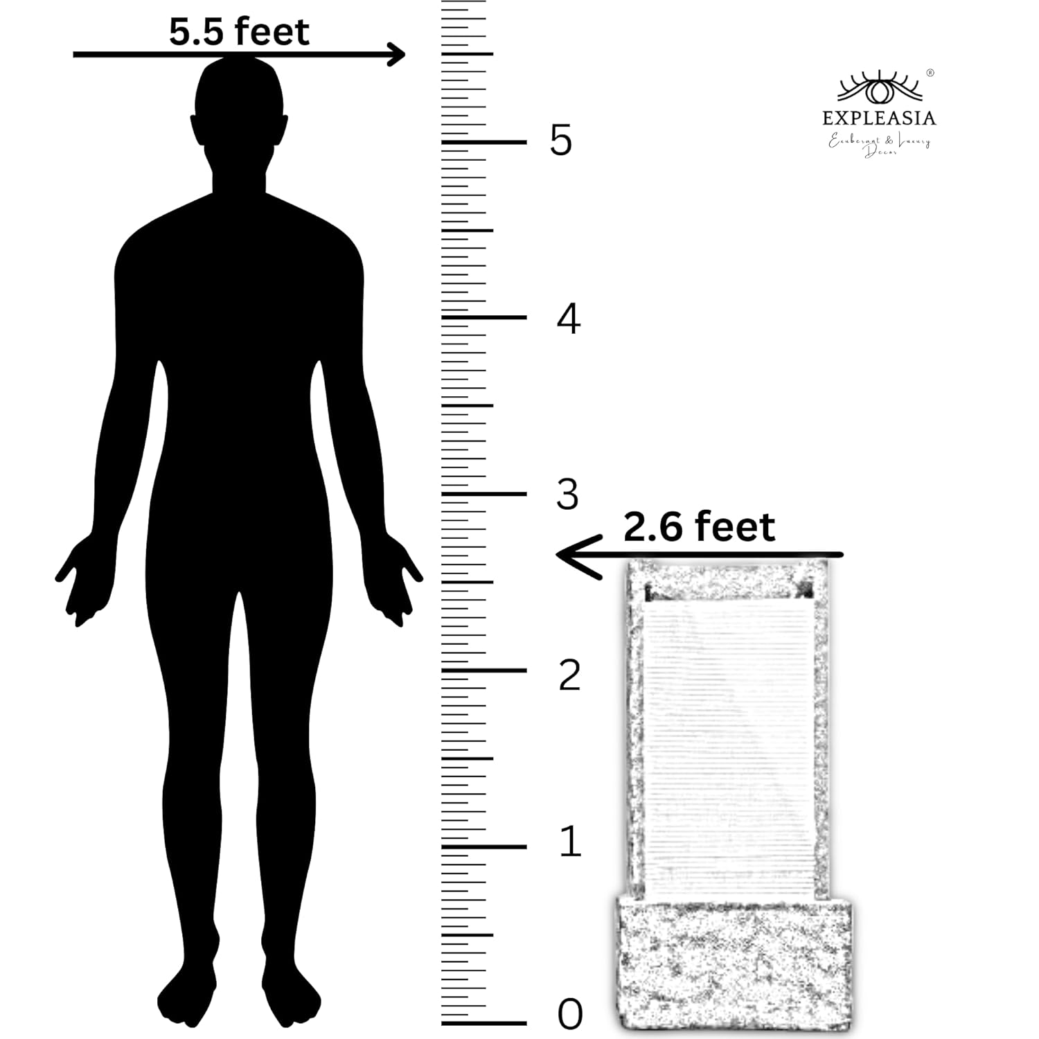 Medium Size Table Top Leaf Slate Water Fall Water Fountain for Home, Office, Garden | Housewarming Item |Water Fountain Indoor Home Decor