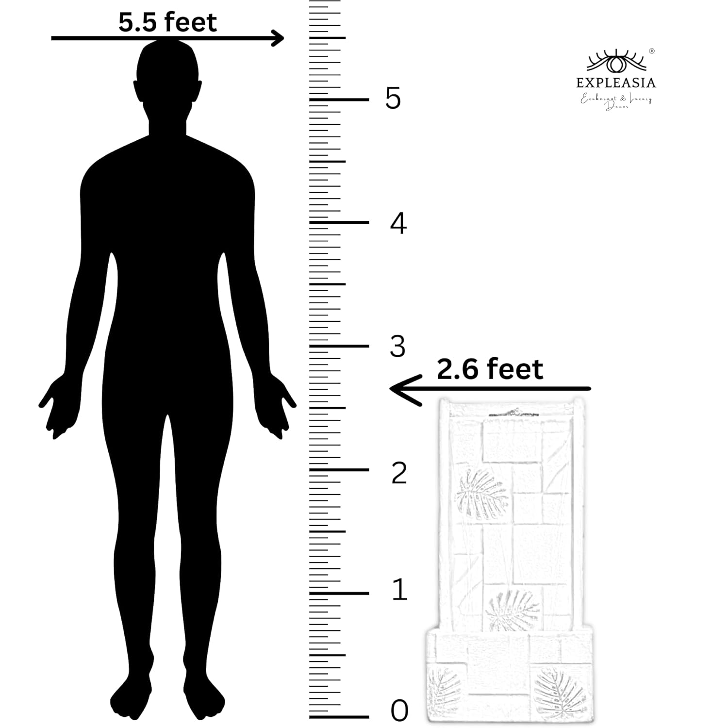 Medium Size Table Top Leaf Slate Water Fall Water Fountain for Home, Office, Garden | Housewarming Item |Water Fountain Indoor Home Decor