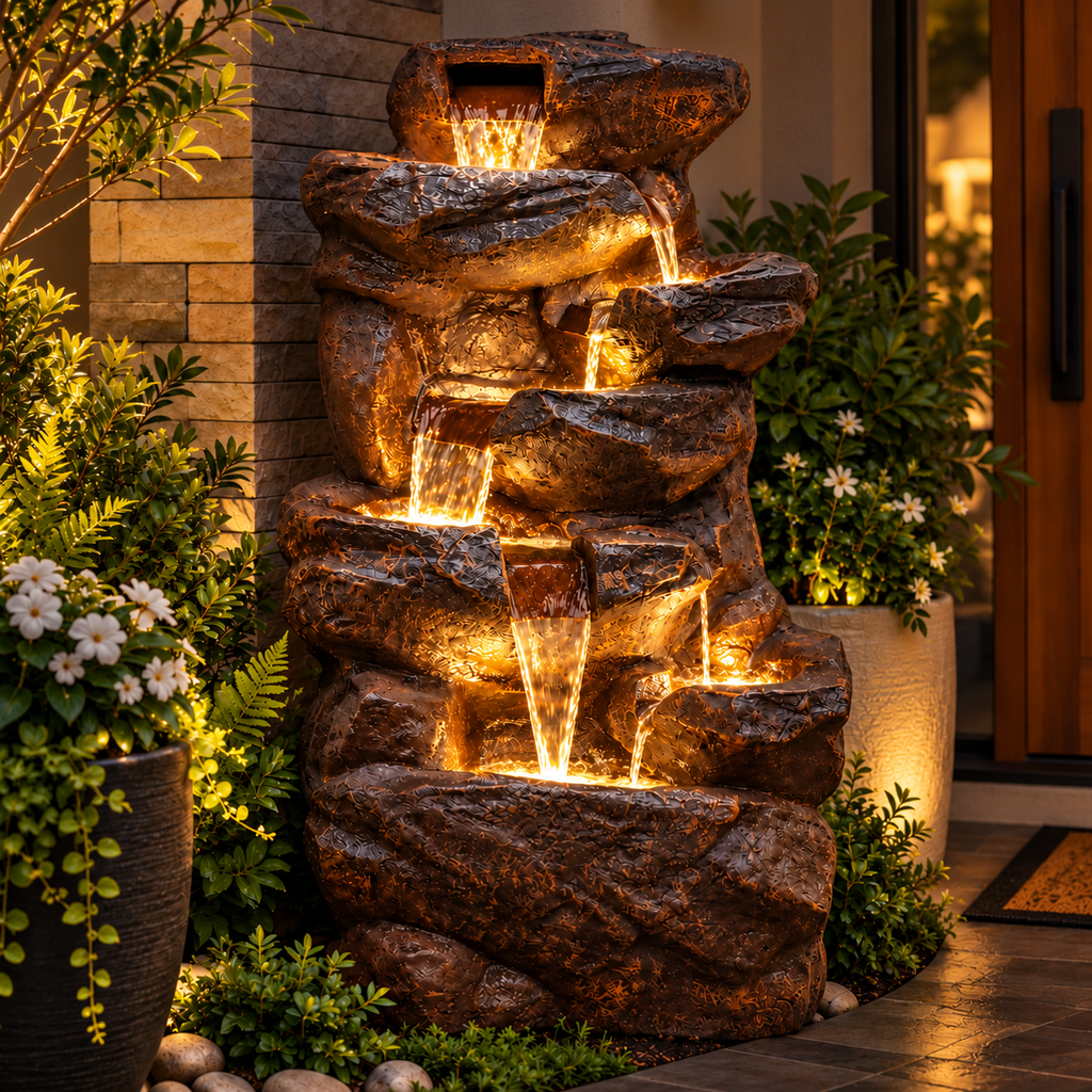Rainforest Waterfall Fountain for Home | Indoor Décor | EXPLEASIA