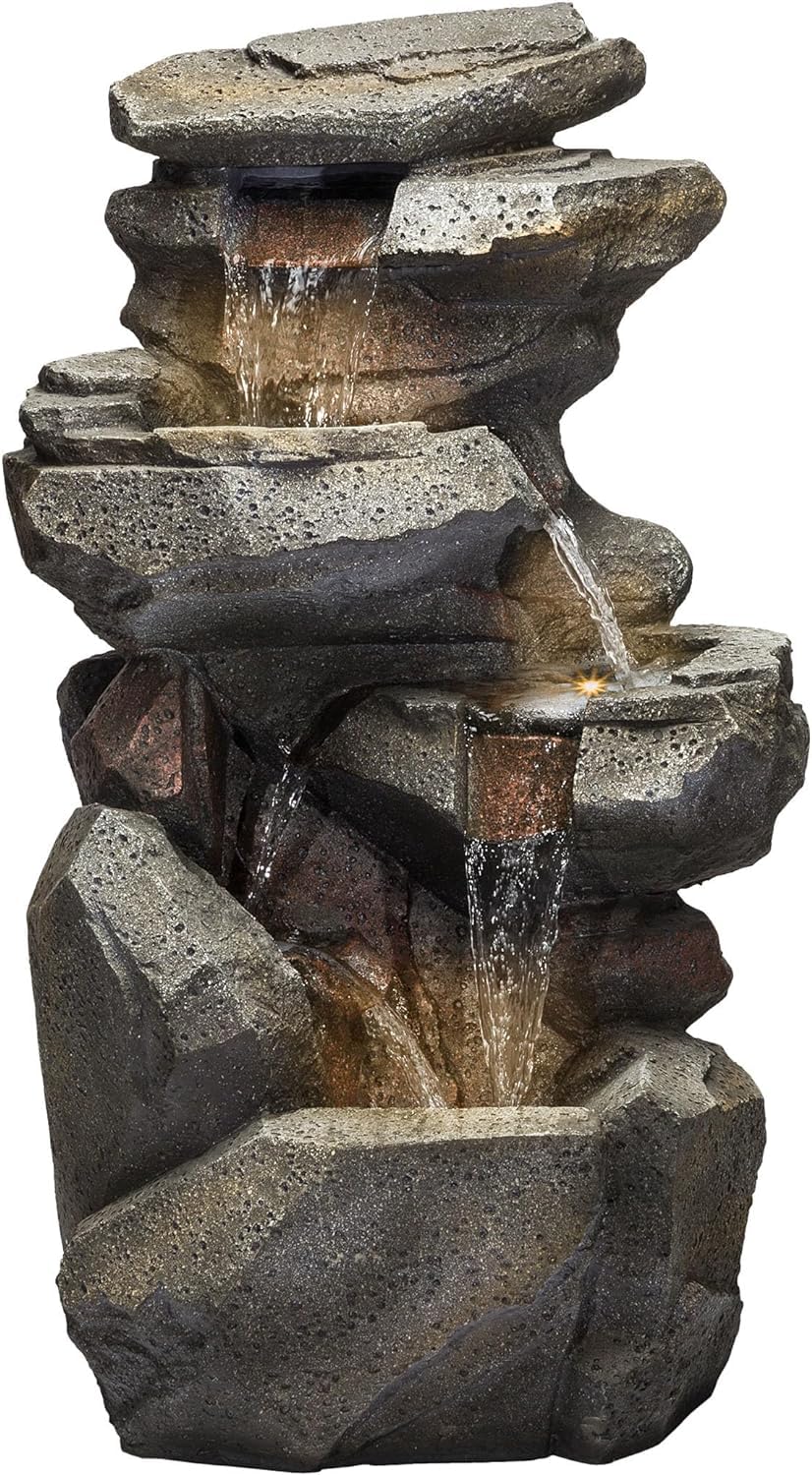 Rock Waterfall Water Fountain for Home, Water Fountain for Garden, Fountain for Home décor Waterfall, Outdoor Fountain, Waterfall Fountain