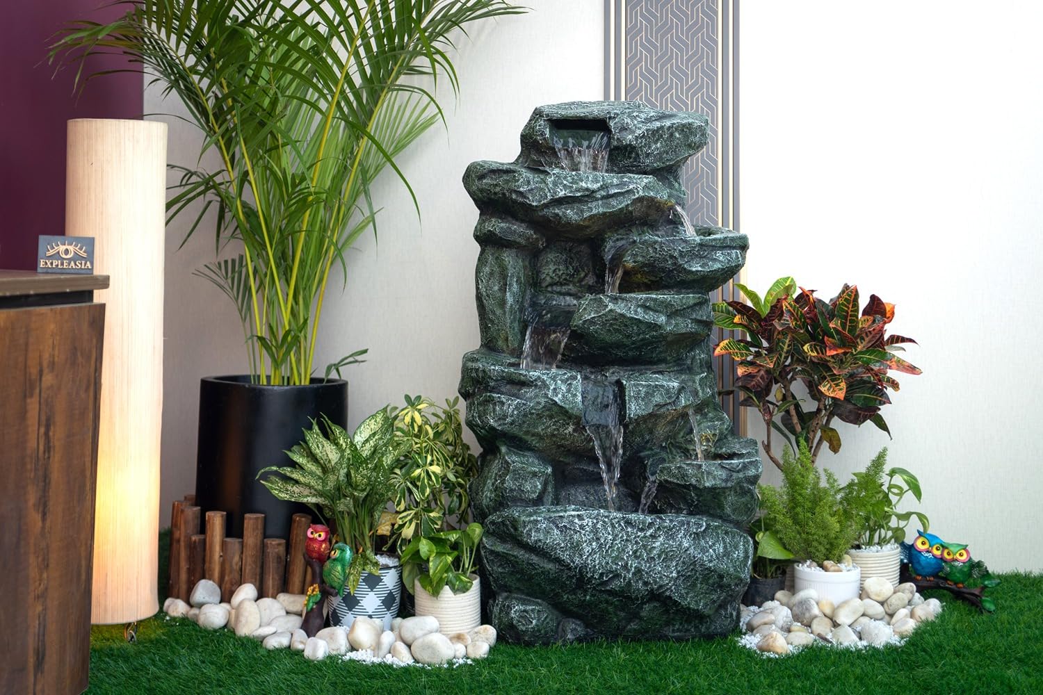 Rainforest Water Fall Water Fountain, Water Fountain for Home Big Size, Water Fountain for Garden, Water Fountain for Home vastu, Fountain for Home décor Waterfall