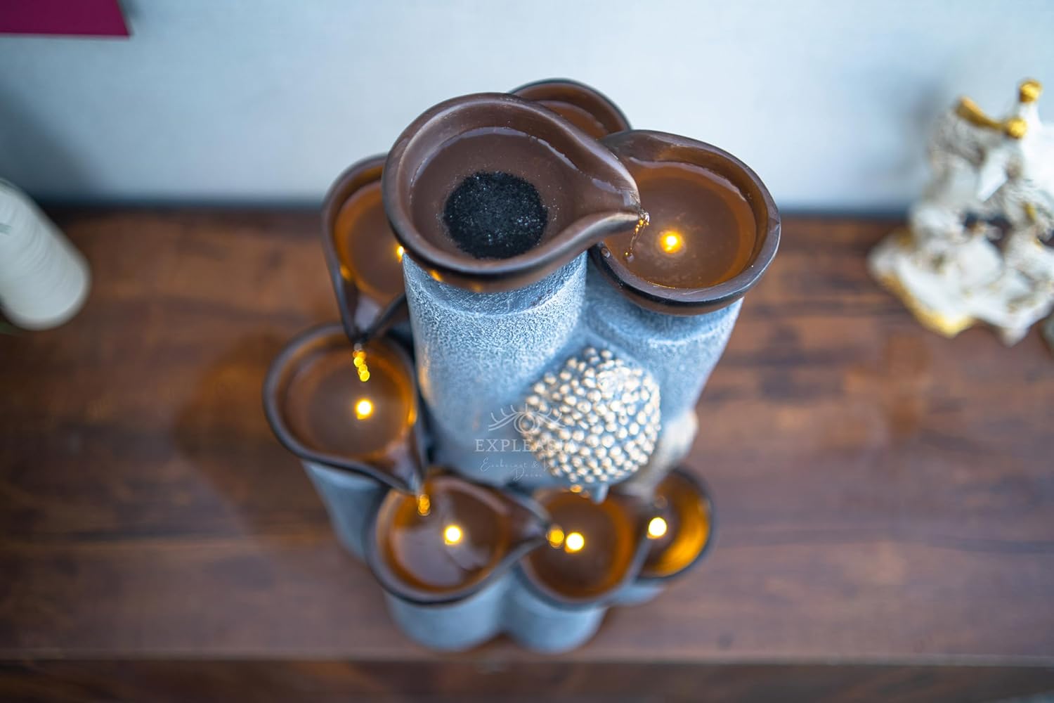 Bamboo Buddha Water Fountain for Home, Indoor Water Fountain,  Water Fountain for Garden, Water Fountain for Home vastu