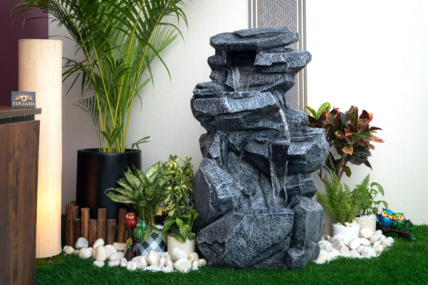 Rock Waterfall Water Fountain for Home, Water Fountain for Garden, Fountain for Home décor Waterfall, Outdoor Fountain, Waterfall Fountain