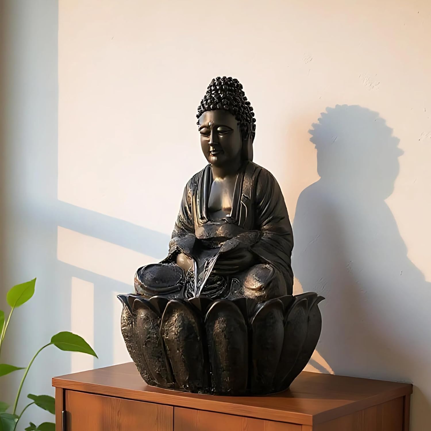 2ft Lotus Buddha Water Fountain for Home, Office, Buddha Water Fountain for Home, Buddha Water Fountain Indoor Home décor, Buddha Fountain Small