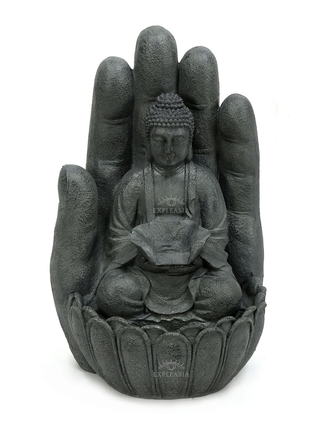 Embossed Palm Buddha Water Fountain for Home, Indoor Water Fountain Big Size, Fountain for Home vastu, Buddha Fountain 3 feet