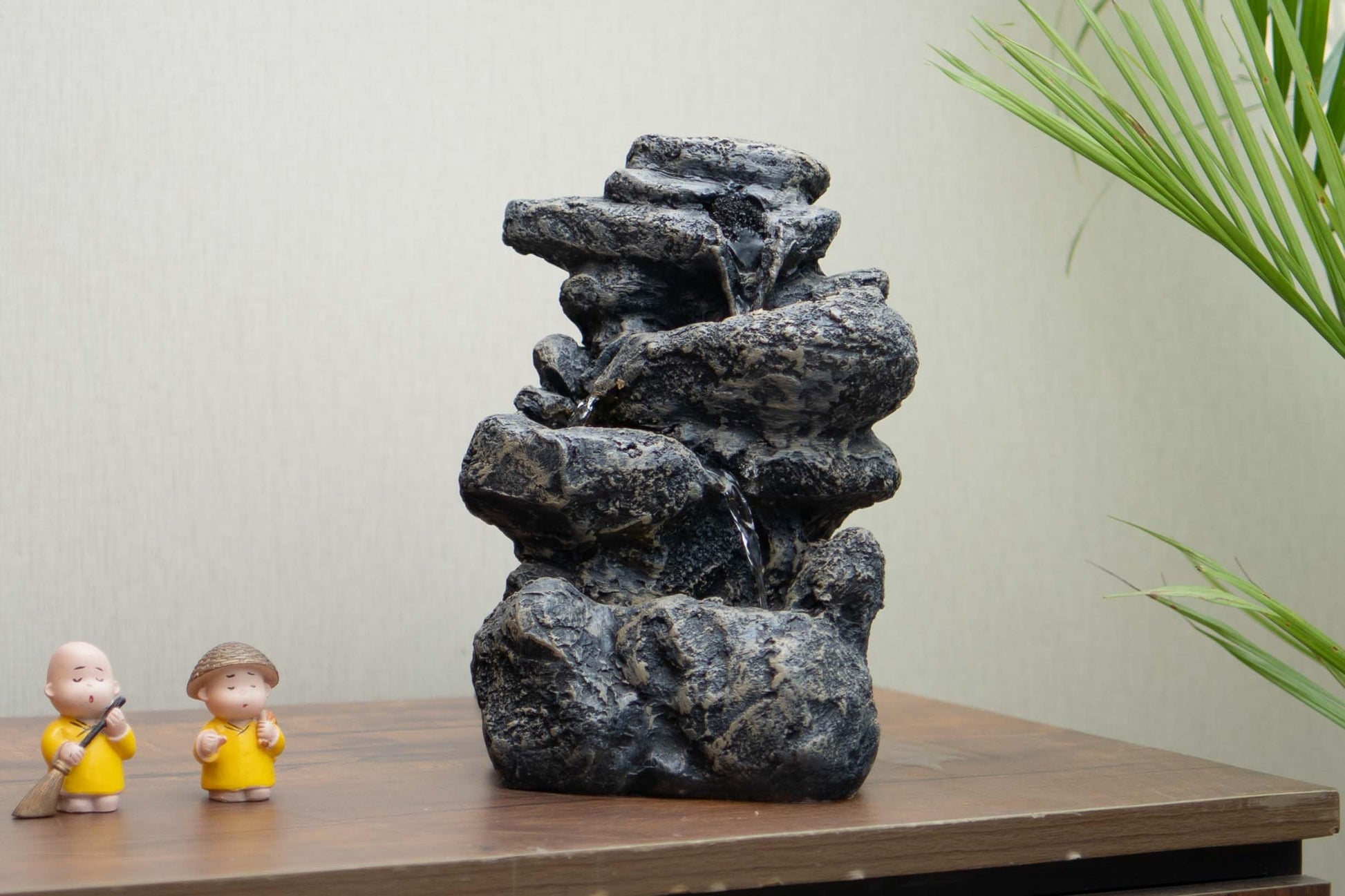 3Tier Mini Rock Stone Table top Water Fountain for Home Decoration, Fountain for Home with Led Lights. Water Fountain for Home Decor, Table top Fountain