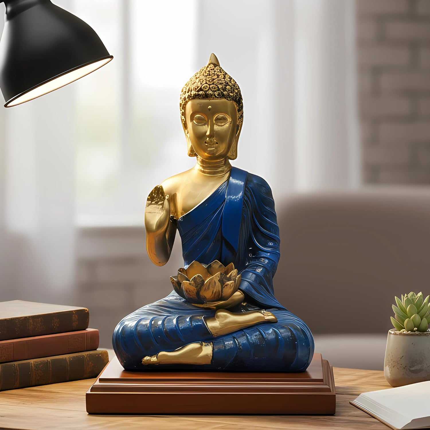 T Light Buddha With Base Showpiece, Statue for Home Decor, Buddha showpiece | Buddha | Buddha for Home Decor | Interior Design | Showpiece for Home, Office