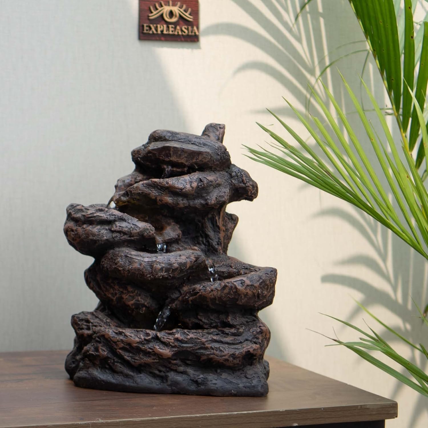 5 Tiered Mini Rock Water Fall Water Fountain for Home Decor, Water Fountain for Living Room, Water Fountain for Home vastu, Fountain, Fountain for Home décor Waterfall