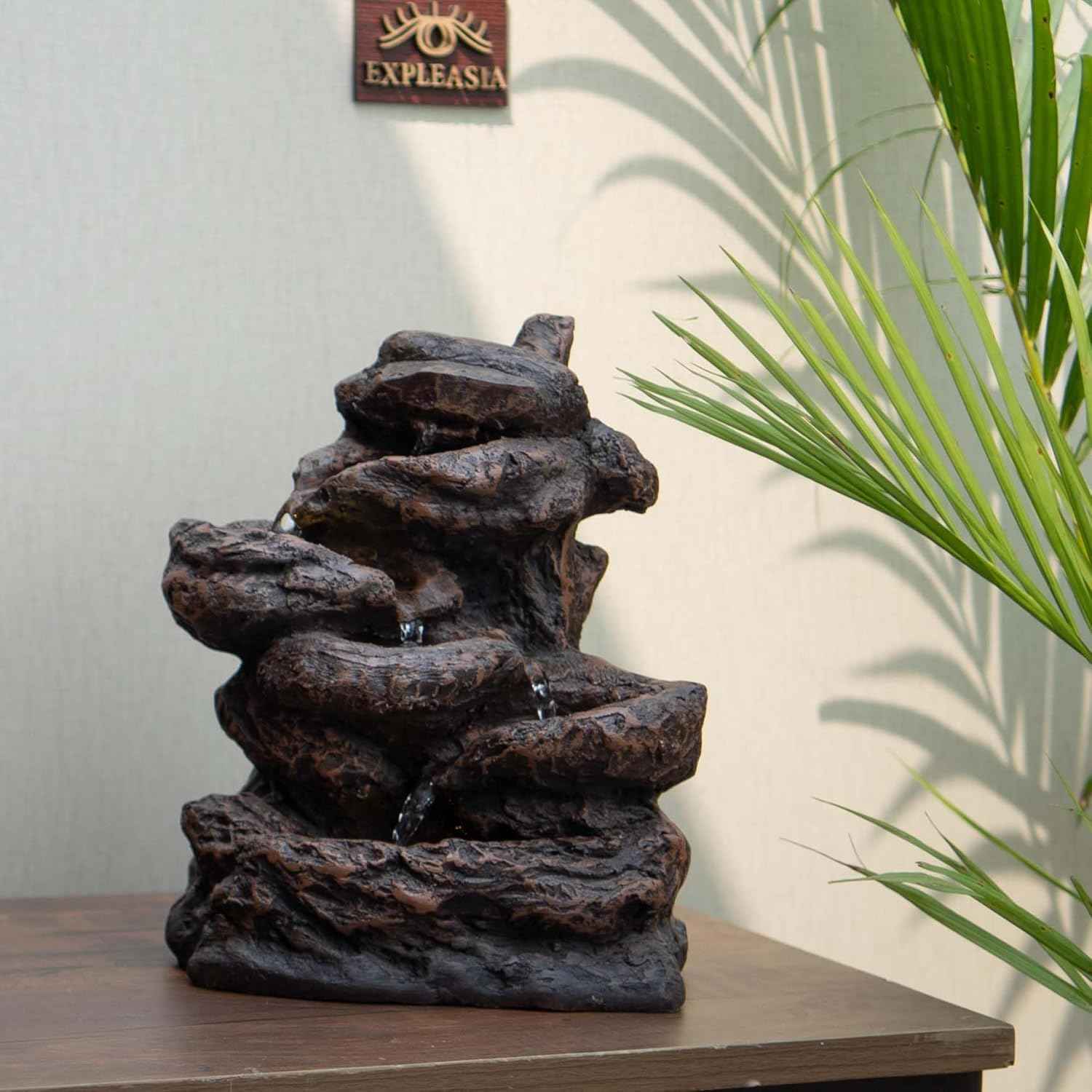 5 Tier Mini Rock Waterfall Table Fountain – For Home Decor & Vastu