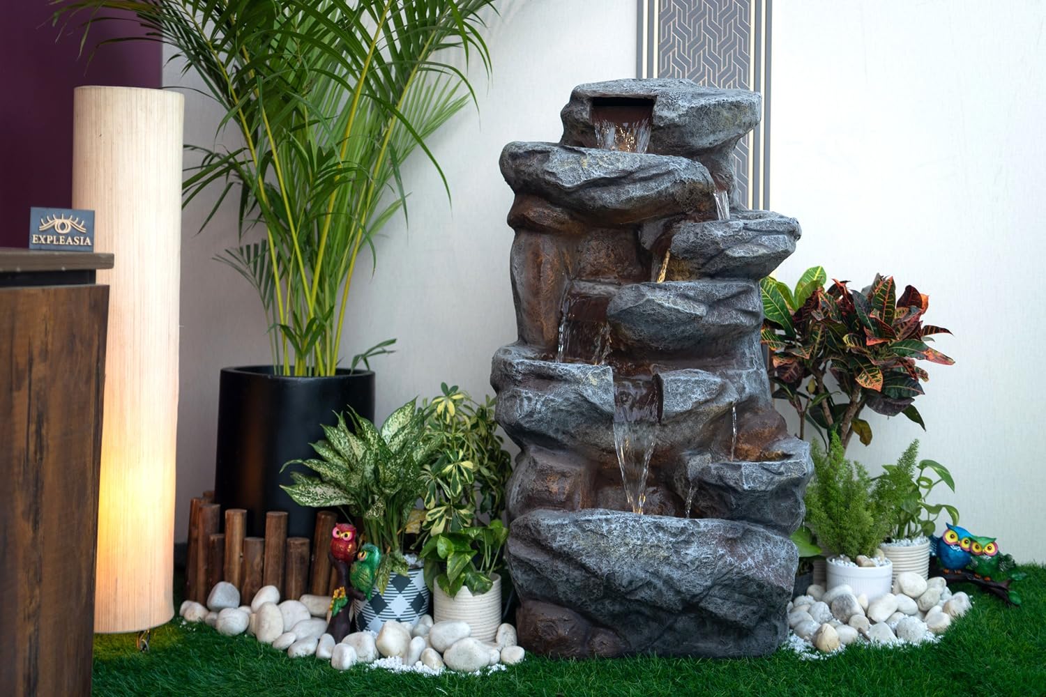 Rainforest Water Fall Water Fountain, Water Fountain for Home Big Size, Water Fountain for Garden, Water Fountain for Home vastu, Fountain for Home décor Waterfall