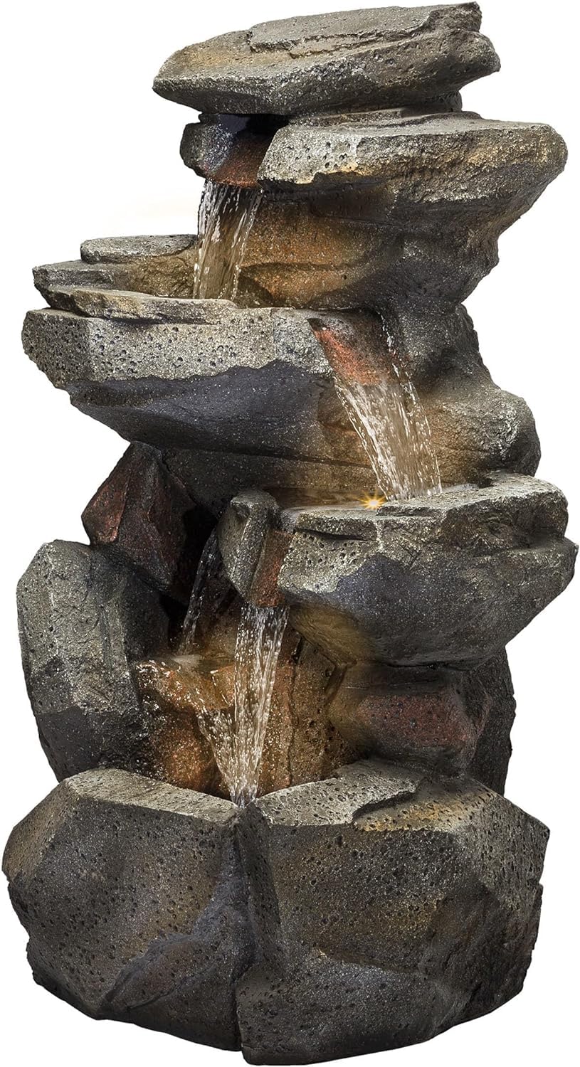 Rock Waterfall Water Fountain for Home, Water Fountain for Garden, Fountain for Home décor Waterfall, Outdoor Fountain, Waterfall Fountain