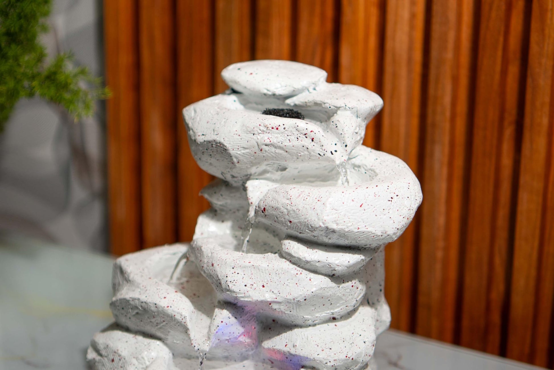 Mini Divine Lotus Buddha Water Fountain for Table Decor | Living Room Decor | Gift Items | Home & Office Decor Item | Buddha Water Fountain | Table top Water Fountain, Resin