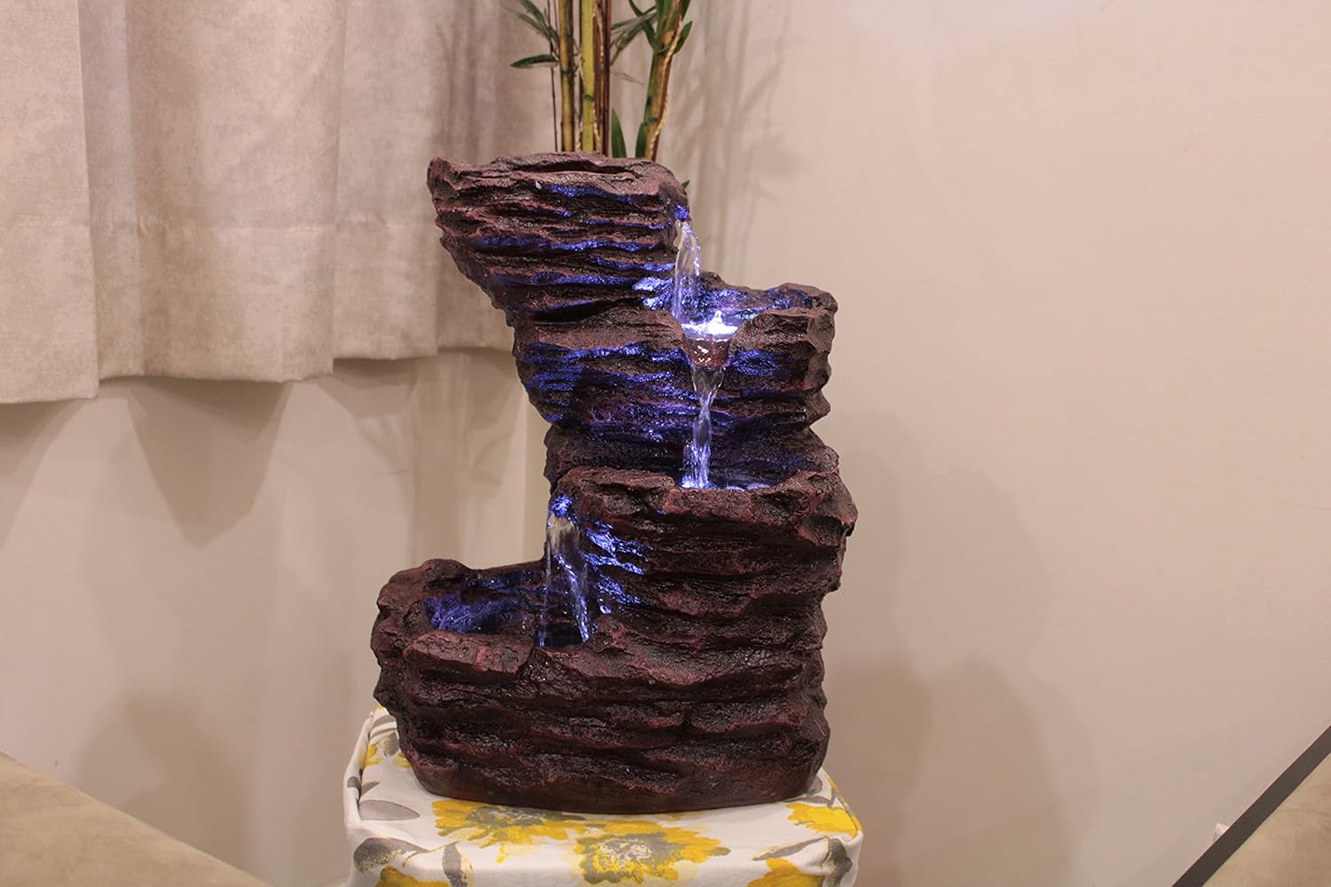 3 Stream Rock Cavern Water Fountain for Home, Water Fountain for Garden, Water Fountain for Living Room, Water Fountain for Home vastu, Fountain for Home décor Waterfall